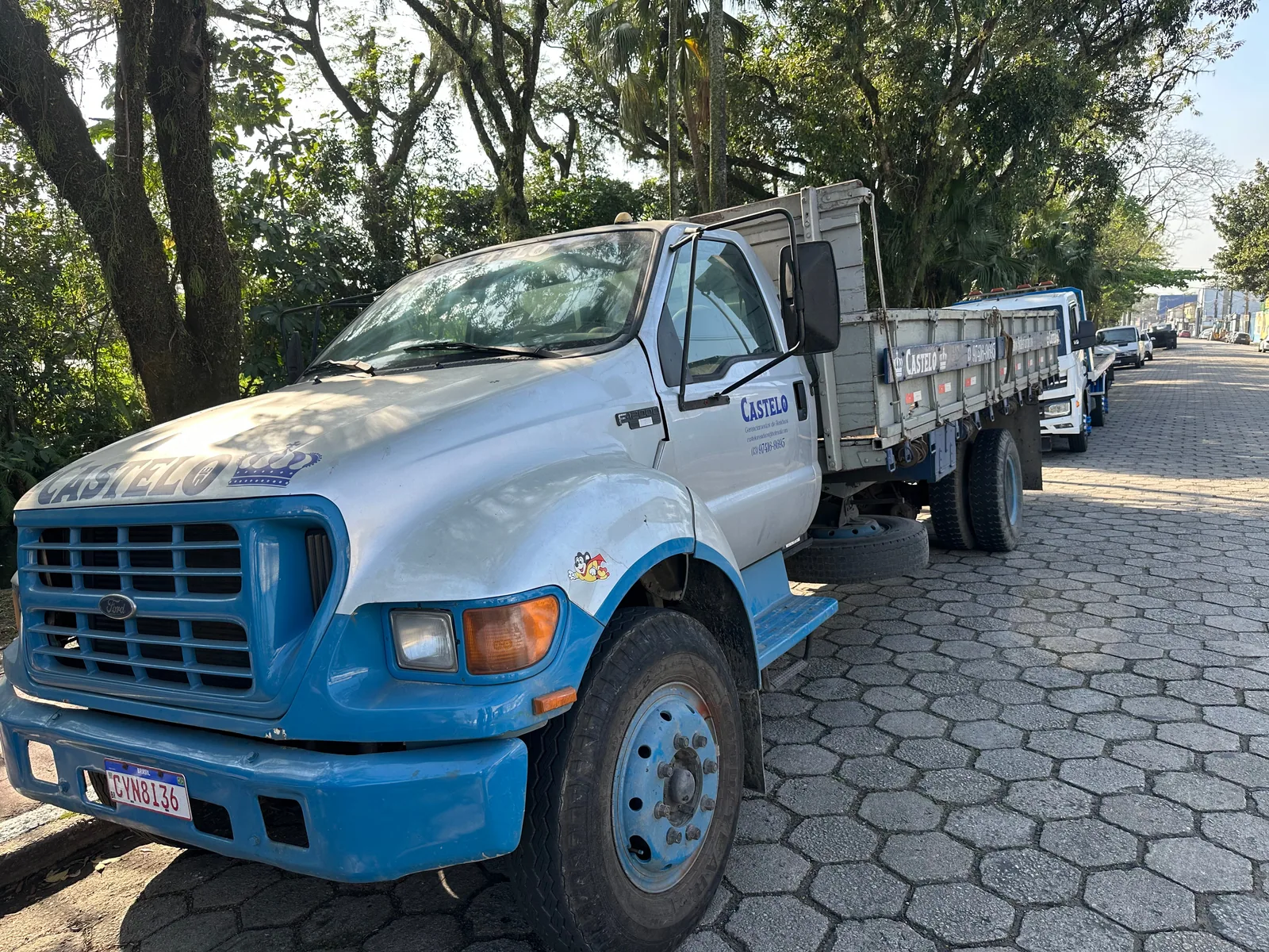 Caminhões da Castelo Ferros utilizados no atendimento e nas entregas